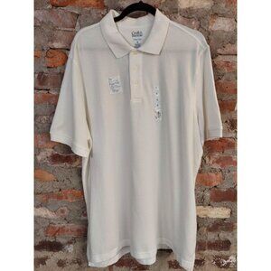 New Croft And Barrow Polo Shirt Mens Sz XL White Top U
